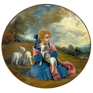 Reco Sandra Kuck Winds of March Collector Plate Childhood Almanac 1986 Lamb
